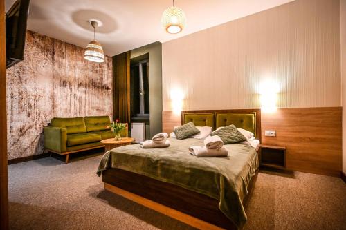 Cama ou camas em um quarto em START w Wiśle