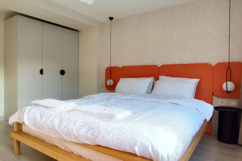 Säng eller sängar i ett rum på Luxury Cozy Flat in Ortakoy daire 11