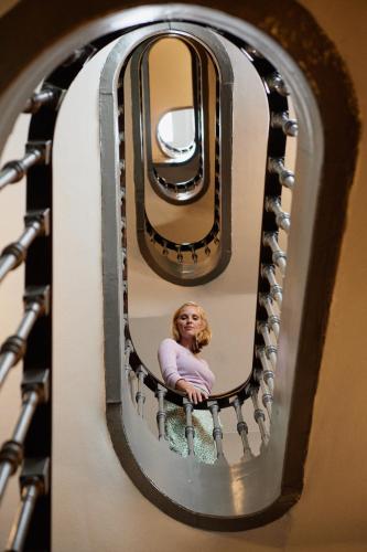 a picture of a girl in a mirror at Hotel Skt. Annæ in Copenhagen