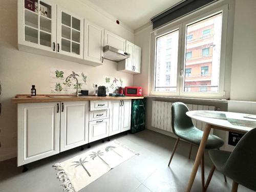 A cozinha ou cozinha compacta de RAINBOW FLAT- Monolocale luminoso