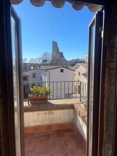 a view from a window with a view of the city at Al Piccolo Borgo Locanda Con Alloggio in Castelnuovo Parano