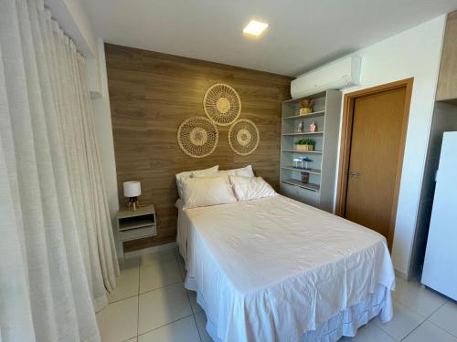 En eller flere senge i et værelse på FLAT TÉRREO - MANA BEACH EXPERIENCE - PRAIA DE MURO ALTO