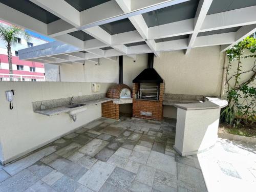 Balkoni atau teres di Apartamento em São José dos Campos