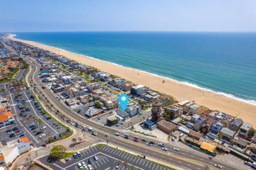 an aerial view of a beach and a city at 130 Anderson St A in Sunset Beach
