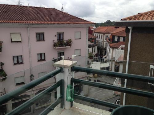 a view from the balcony of our apartment at Terraço da Vila in Ponte de Lima