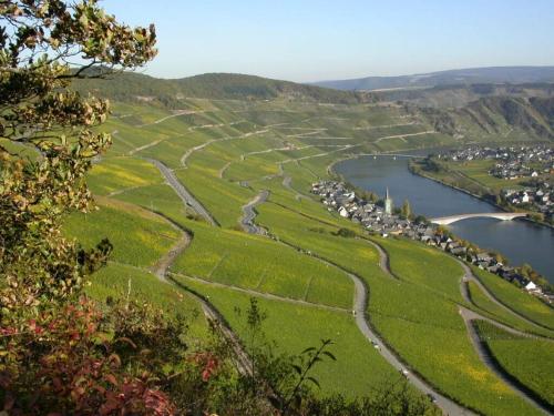 a view of a valley with a river at Holiday apartment Goose in the monument in Maring-Noviand