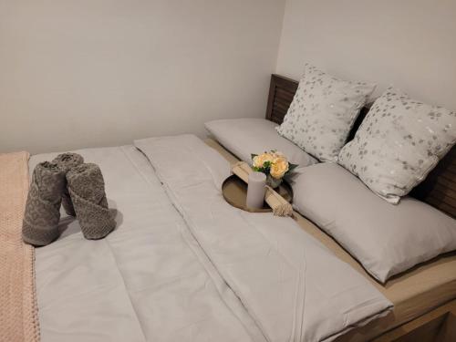 Ένα ή περισσότερα κρεβάτια σε δωμάτιο στο Apartament Velana