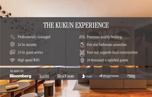 a wall with a sign that says the kahn experience at Kukun Collection in Mexico City
