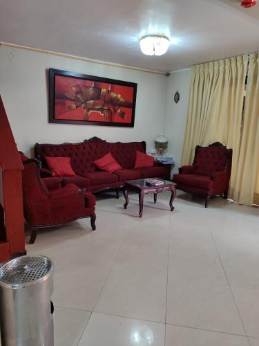 Ruang duduk di Andean Hostel