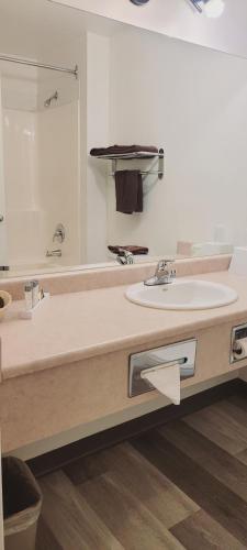 麥克墨瑞堡的住宿－艾斯客棧，一间带水槽和大镜子的浴室