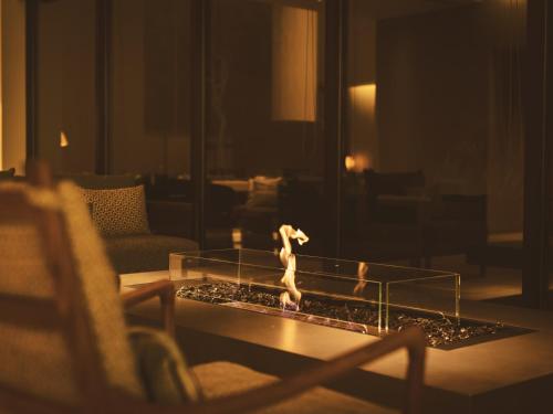 Ein Sitzbereich in der Unterkunft Etajimasou Hotel & SPA Hiroshima