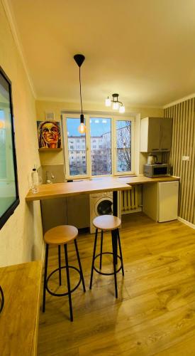 Kuchyň nebo kuchyňský kout v ubytování Studio for rent