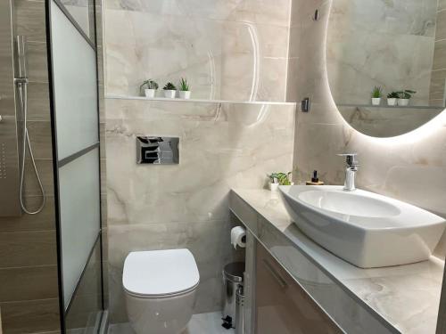 Ein Badezimmer in der Unterkunft The MODERN apartment