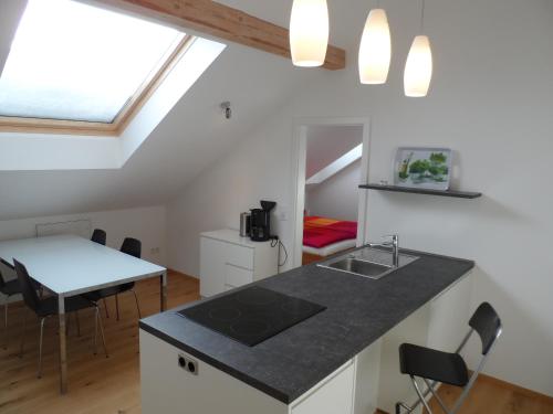 Η κουζίνα ή μικρή κουζίνα στο Ferien im Feuerwehrhaus