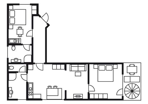 Appartement Tschivonの見取り図または間取り図
