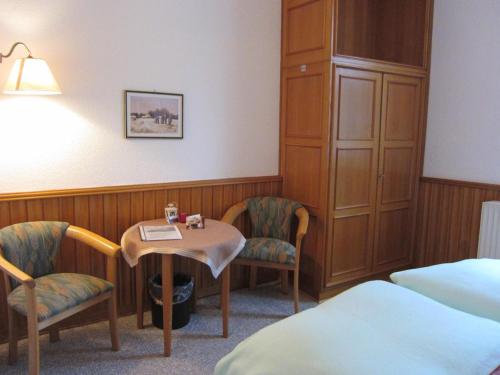Postel nebo postele na pokoji v ubytování Haus Heidetal