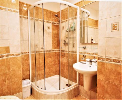 Koupelna v ubytování Apartmany u tri jehnatek