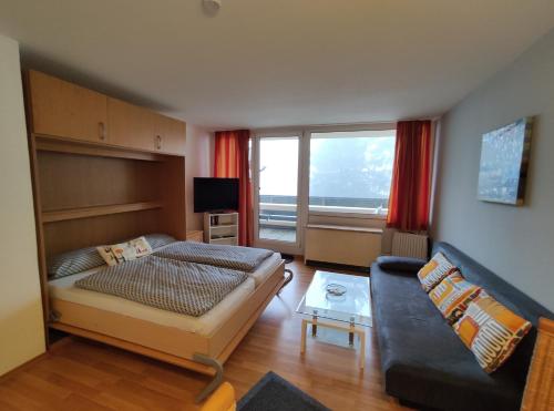 Χώρος καθιστικού στο Ferienwohnung mit Schwimmbad Ruheoase