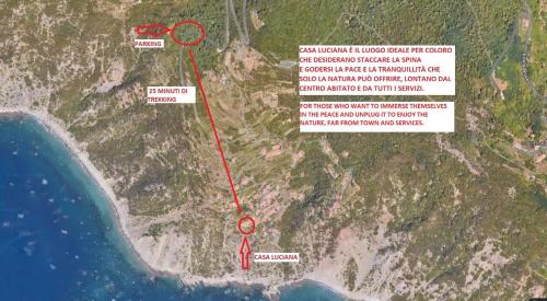 une carte de l’emplacement approximatif de l’accident; dans l'établissement Casa Luciana, TerreMarine, Trekking and Nature, à La Spezia