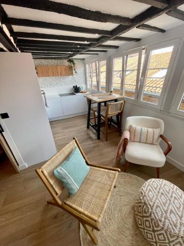Χώρος καθιστικού στο Apartamentos Magdalena