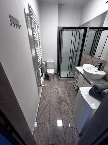 Kúpeľňa v ubytovaní Apartament Walczaka nr 45-MIEJSCE PARKINGOWE