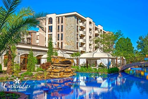 a rendering of a resort with a swimming pool at Апартамент Каскадас В54 in Sunny Beach