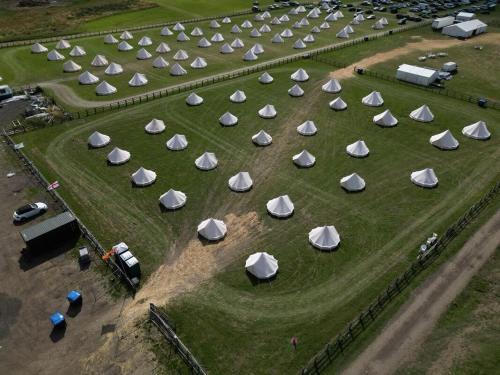 วิว Silverstone Farm Campsite จากมุมสูง