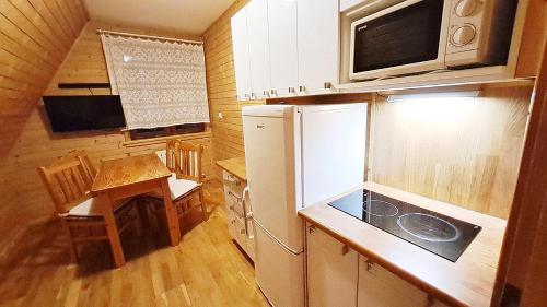 A kitchen or kitchenette at Pokoje przy Cichej Wodzie