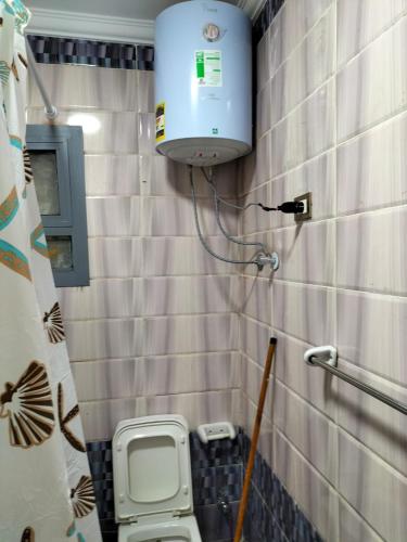 a small bathroom with a toilet in a room at Flores casas de playa in Alexandria