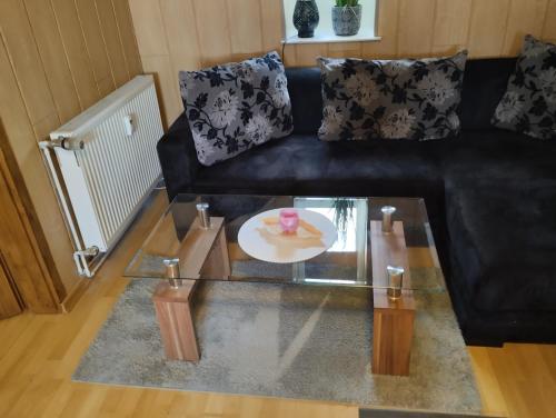 Χώρος καθιστικού στο Ferienwohnung Am Vulkanpfad