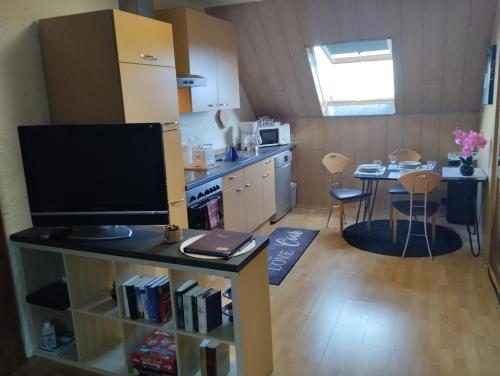 Η κουζίνα ή μικρή κουζίνα στο Ferienwohnung Am Vulkanpfad