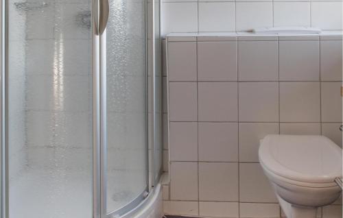 a bathroom with a toilet and a shower at 2 Bedroom Nice Apartment In Wagrain in Wagrain