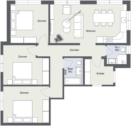 a floor plan of a house at Ferienhaus Casa Luna in Zermatt