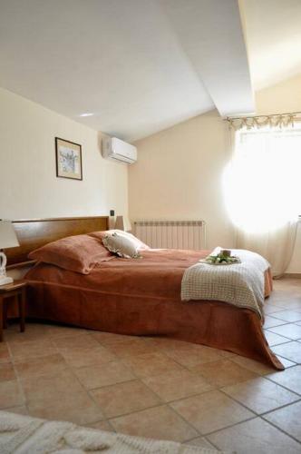 a bedroom with a large bed in a room at Appartamento Nara in Pietrasanta