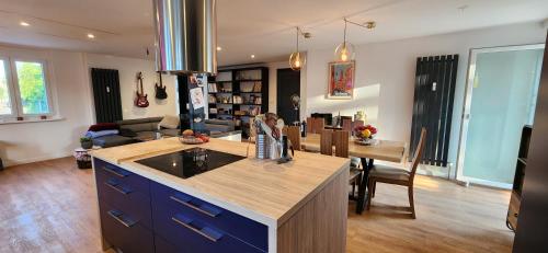 Logement 100m² industriel avec jardin et terrasse