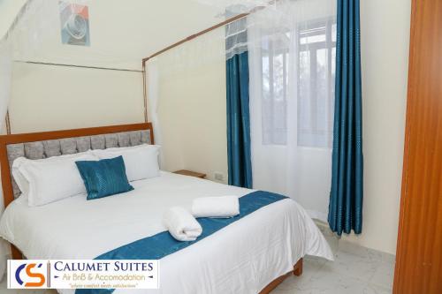 Una cama o camas en una habitación de Calumet Suites airbnb and accommodation