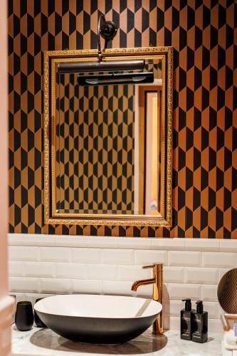 Koupelna v ubytování Art Hotel Riposo
