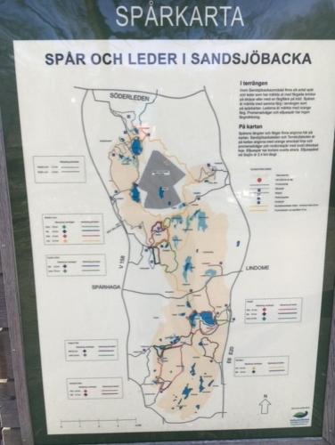 a map of spartanica on a sign at Hedén Apartment in Kållered