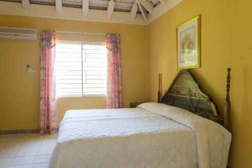 a bedroom with a bed and a window at Gemini Villa in Montego Bay