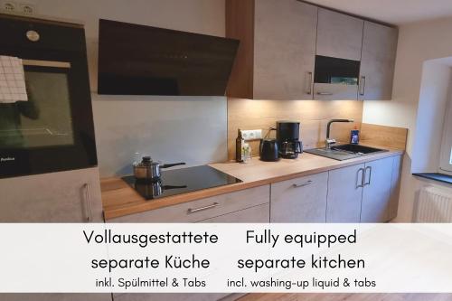 Virtuvė arba virtuvėlė apgyvendinimo įstaigoje Mosel-Weite: Das Großraumjuwel