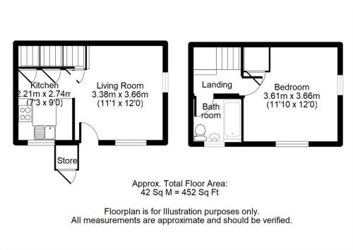 Lightwater - Immaculate 1 Bedroom House 평면도