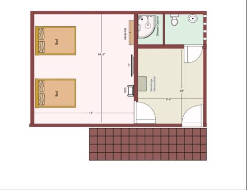 a floor plan of a house at Blue Wild - Yala - Plastic Free & Sustainable in Tissamaharama