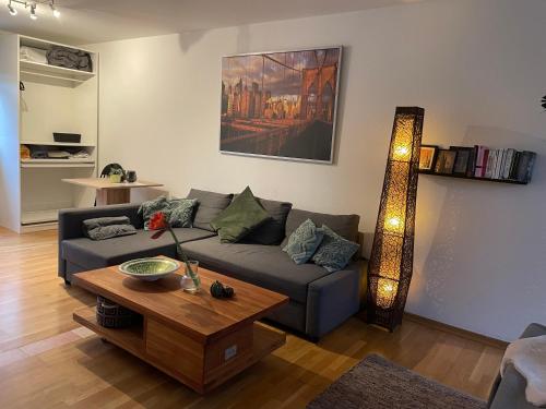 Χώρος καθιστικού στο Modernes Appartement im Grünen - Stilvoll und komfortabel