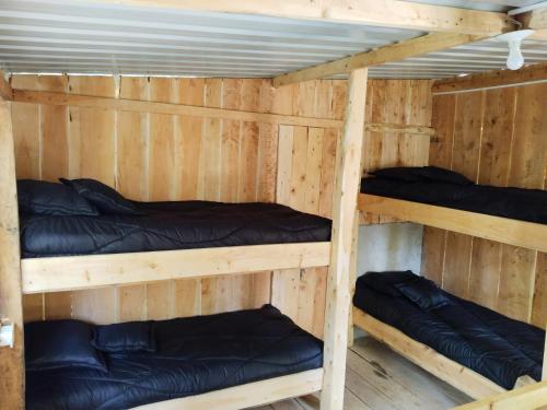 Katil dua tingkat atau katil-katil dua tingkat dalam bilik di Macheta Climbing House