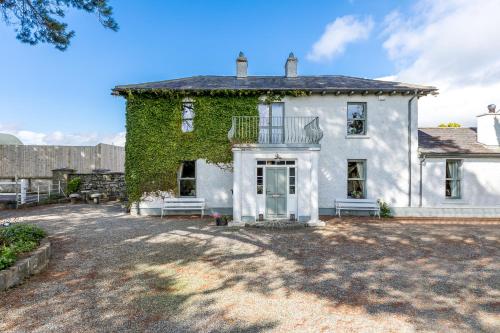 Biały dom z bluszczem w obiekcie Macepool w mieście Donaghmore