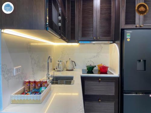 Una cocina o zona de cocina en It Dust Homestay 3 - The Indochine Apartment
