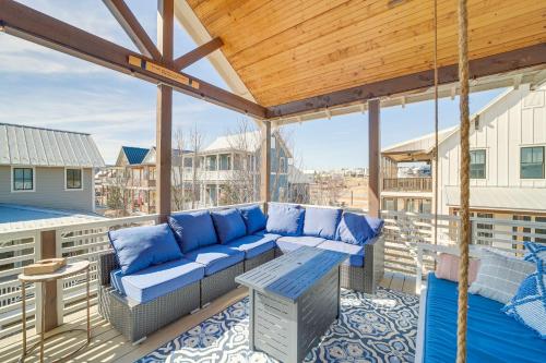 a gazebo with a couch on a deck at Cozy Carlton Landing Home - Pools and Lake Access in Canadian