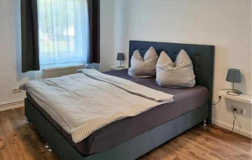 a bed with pillows on it in a bedroom at Awesome Apartment In Passow Ot Charlottenho With Wifi in Zahren