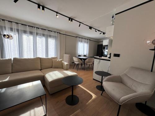Posezení v ubytování Appartement Hyper-Centre Megeve - ski à pied