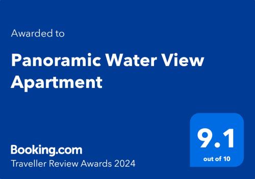 Certifikát, hodnocení, plakát nebo jiný dokument vystavený v ubytování Panoramic Water View Apartment